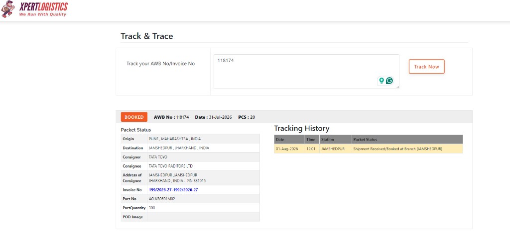 AWB tracking the way ops actually work.